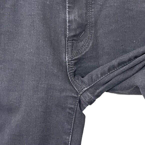 MOTHER Looker Ankle Fray Jeans Women’s Size 25 Black Guilty As Sin Cropped - Picture 5 of 12